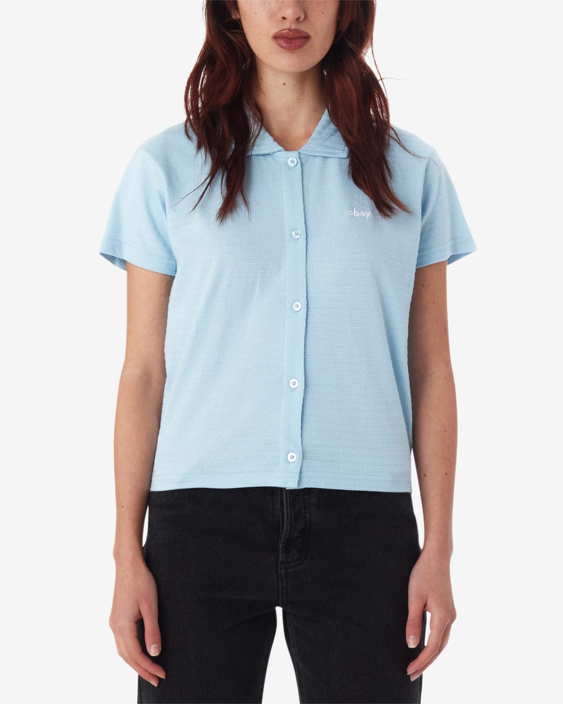 obey t-shirt Jones Button Down Polo Ss