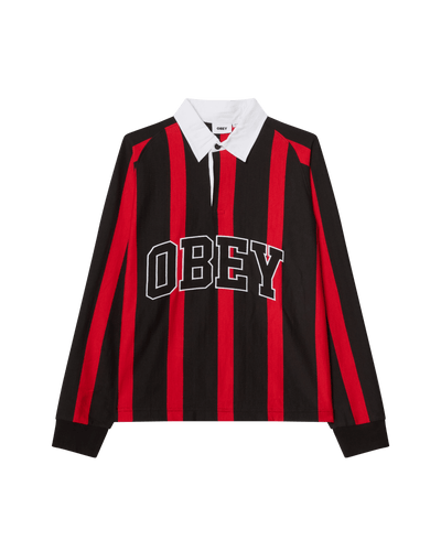 t-shirt obey LANDON STRIPE POLO LS
