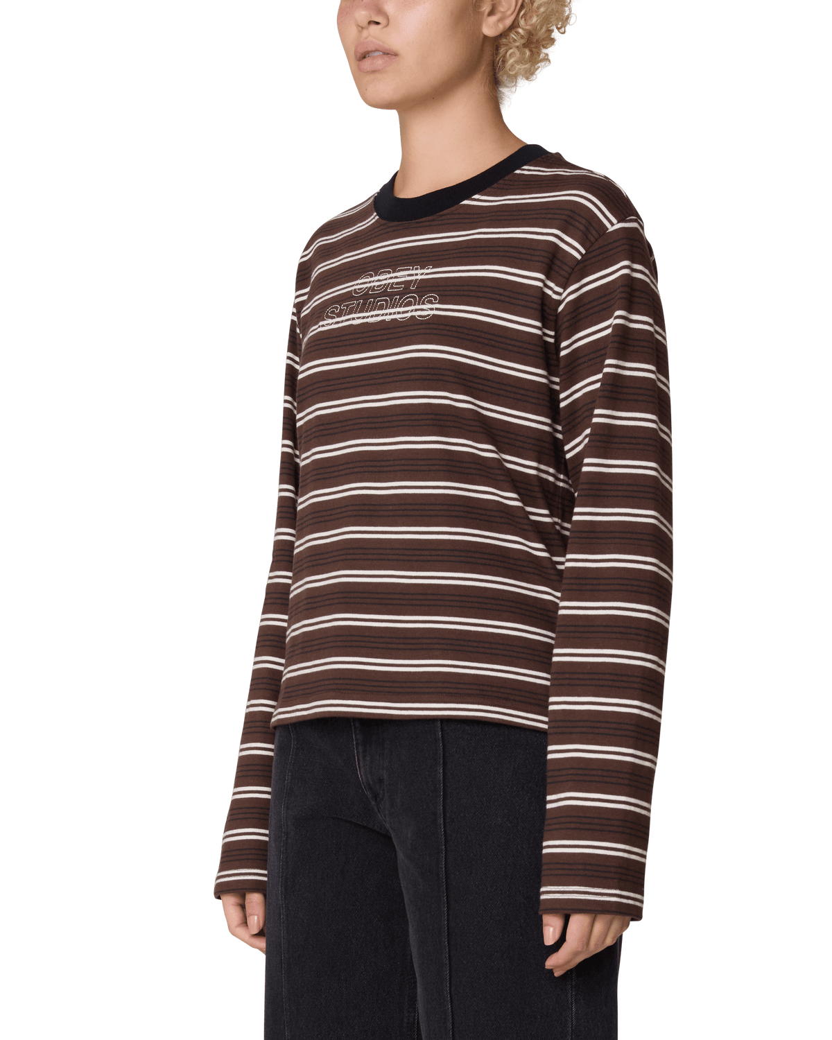 obey t-shirt Louie Stripe Ls