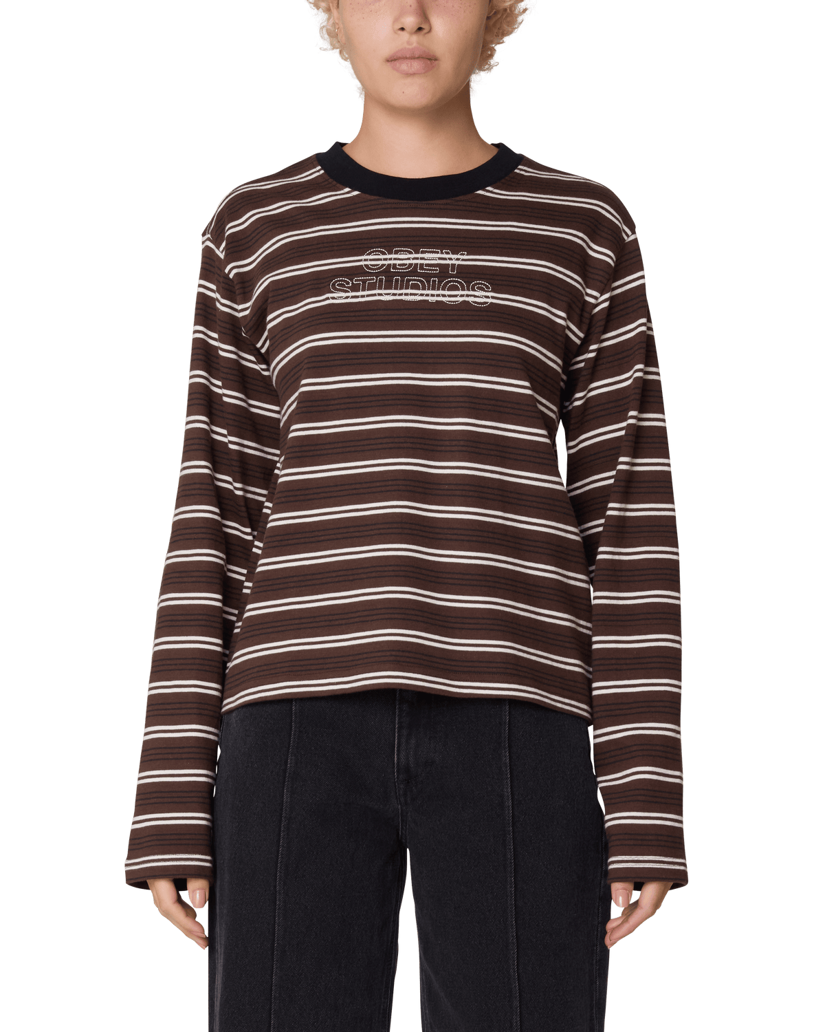 obey t-shirt Louie Stripe Ls