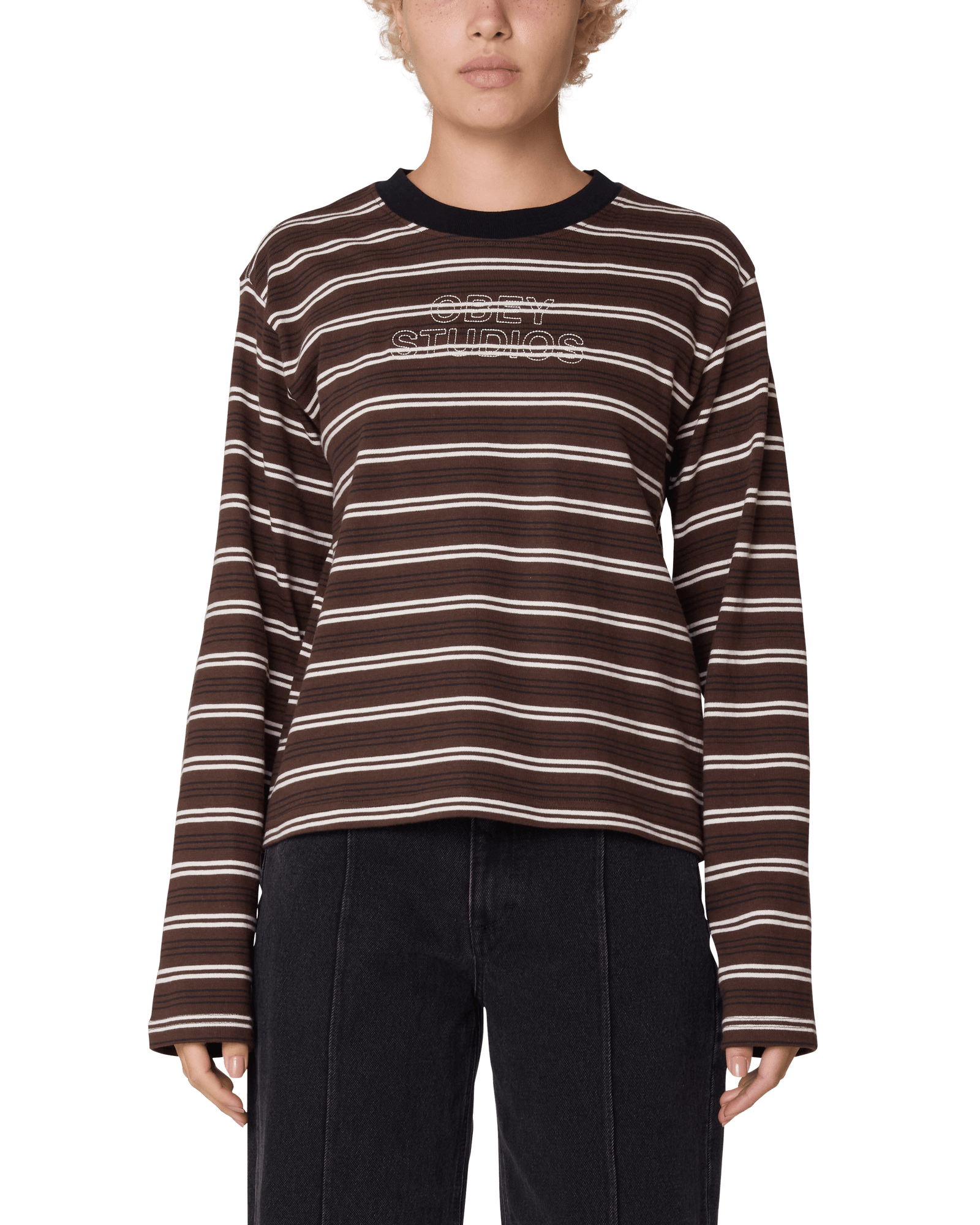obey t-shirt Louie Stripe Ls