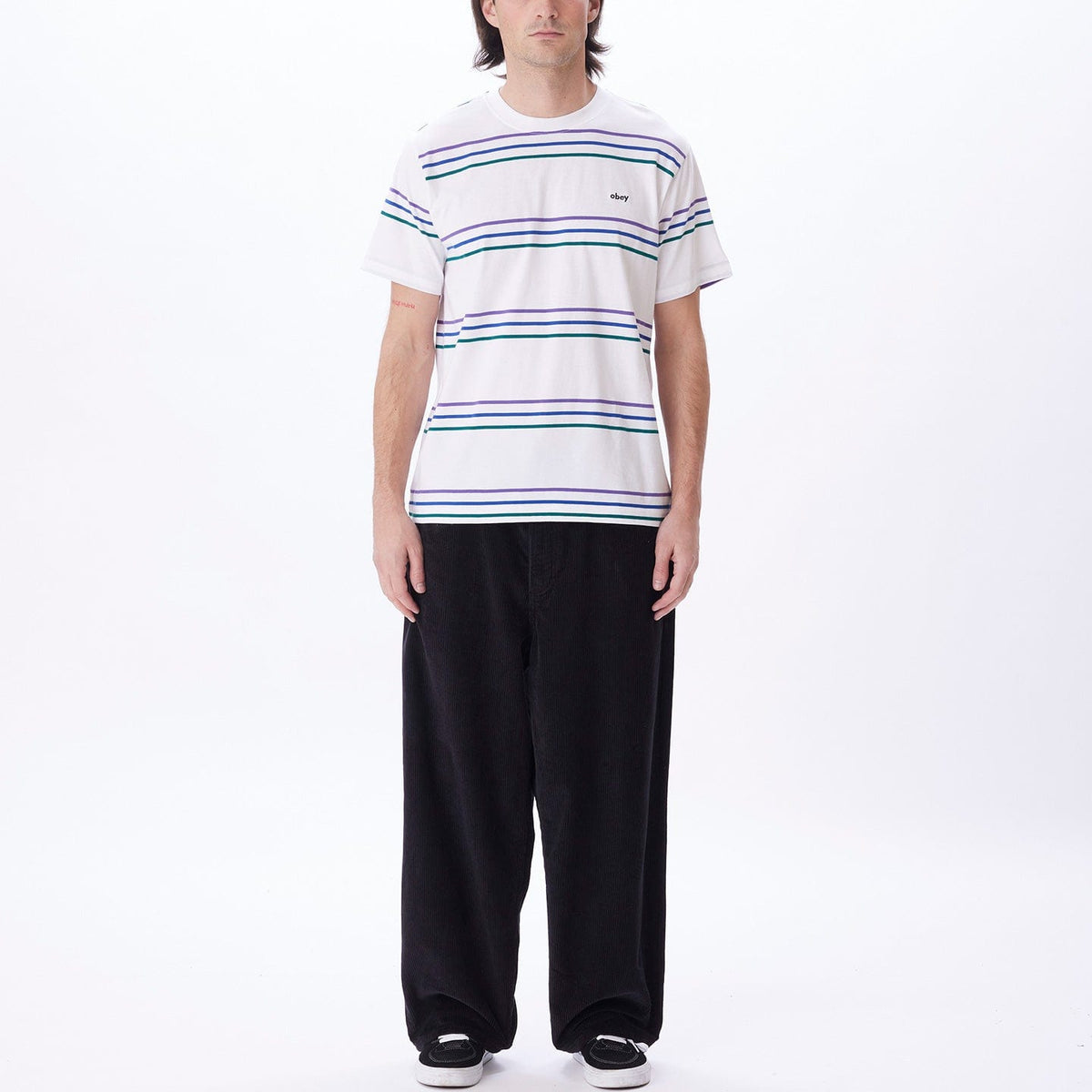 obey t-shirt MONTROSE STRIPE TEE SS
