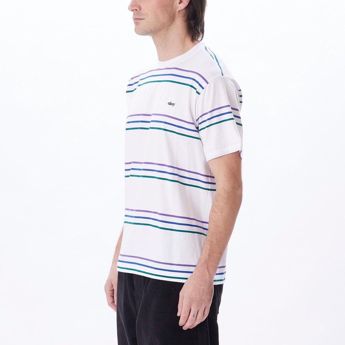 obey t-shirt MONTROSE STRIPE TEE SS