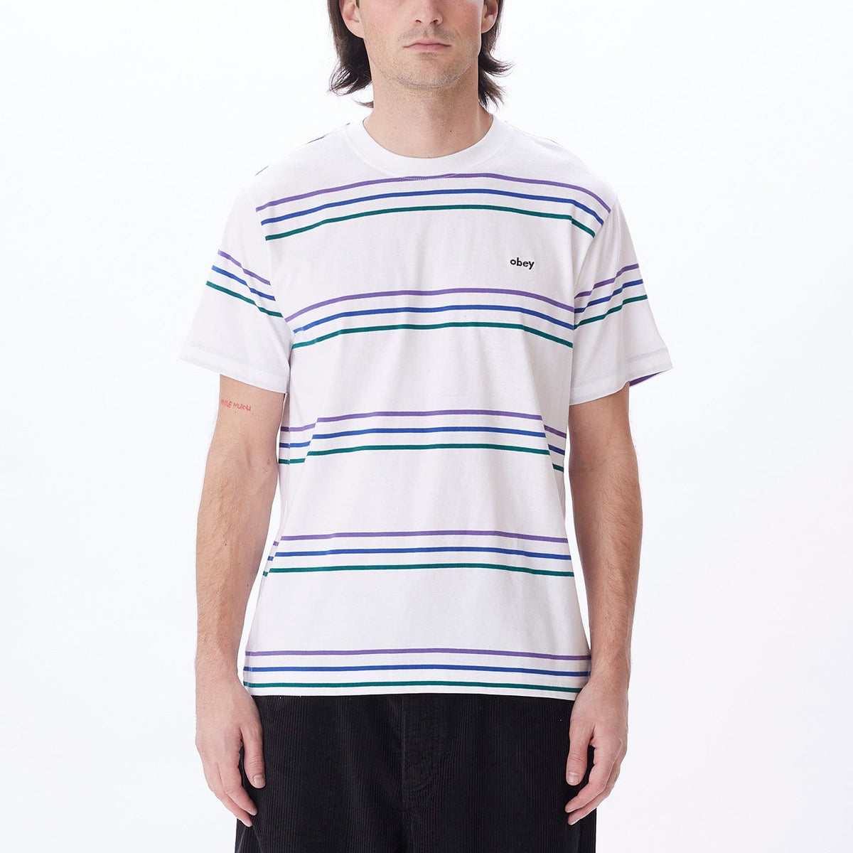 obey t-shirt MONTROSE STRIPE TEE SS
