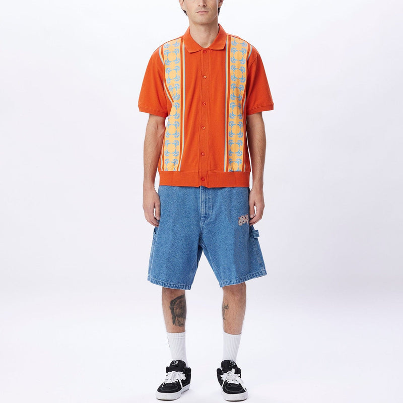 obey t-shirt MONUMENT BUTTON UP POLO SS