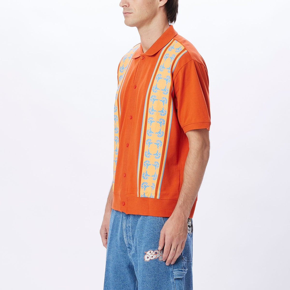 obey t-shirt MONUMENT BUTTON UP POLO SS