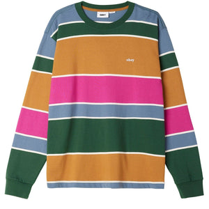 NATIONALE STRIPE TEE LS - DARK CEDAR MULTI