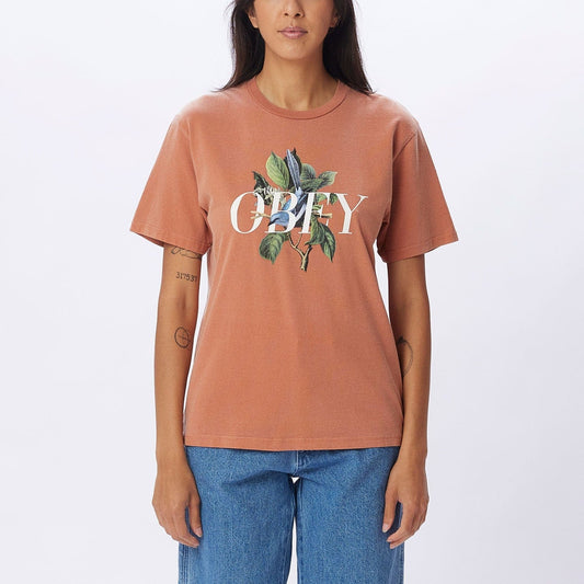 obey O BIRD PIGMENT CHOICE BOX TEE - BOMBAY BROWN foto 1