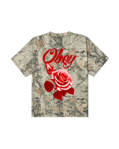 t-shirt obey OBEY AIRBRUSHED ROSE TEE