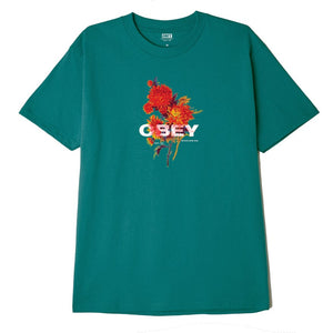 OBEY BOUQUET CLASSIC TEE - TEAL