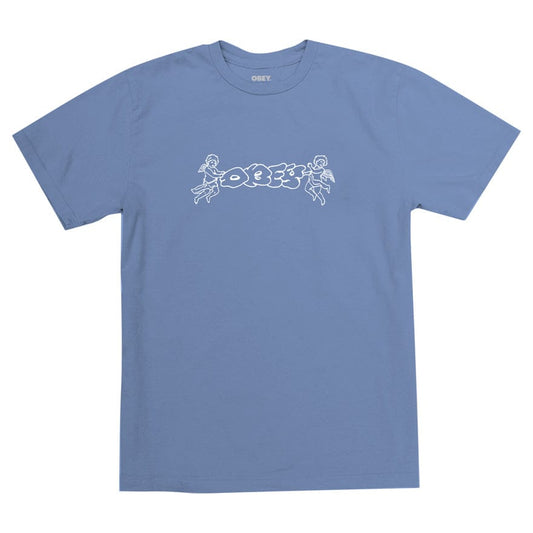 obey OBEY CHERUB THROWIE PIGMENT CHOICE BOX TEE - DIGITAL VIOLET foto 1