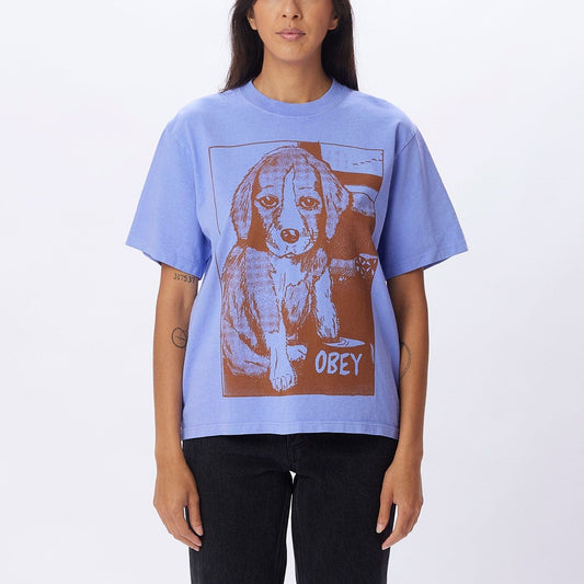 obey OBEY CLUMSY PUP VINTAGE BOX TEE - DIGITAL VIOLET foto 1