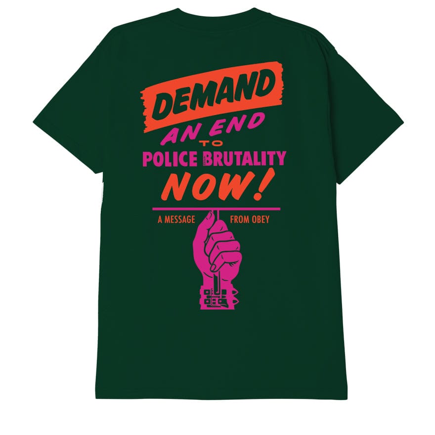 obey t-shirt OBEY END POLICE BRUTALITY CLASSIC TEE