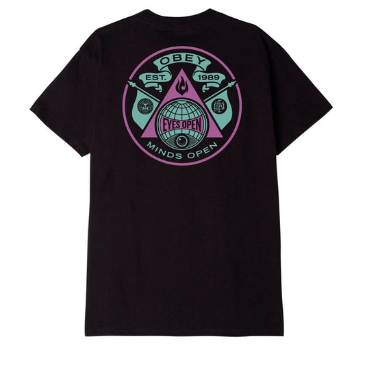 obey OBEY EYES OPEN BADGE CLASSIC TEE - BLACK foto 2