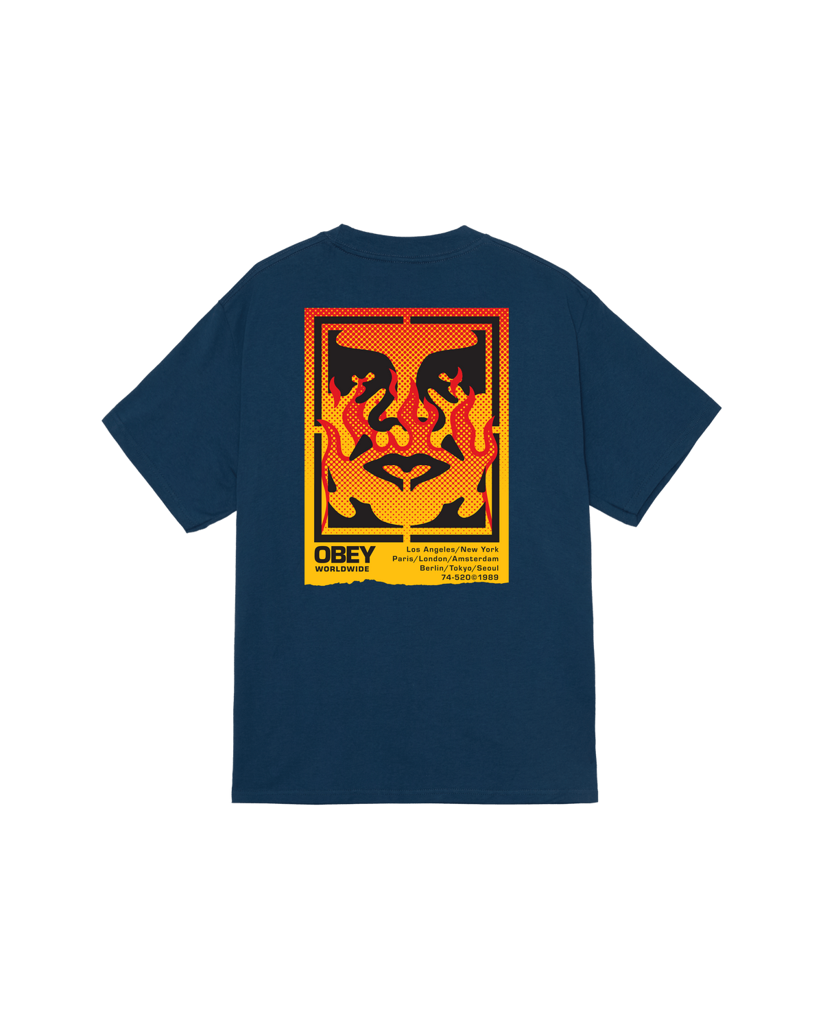 obey t-shirt Obey Icon Stencil Flame Tee