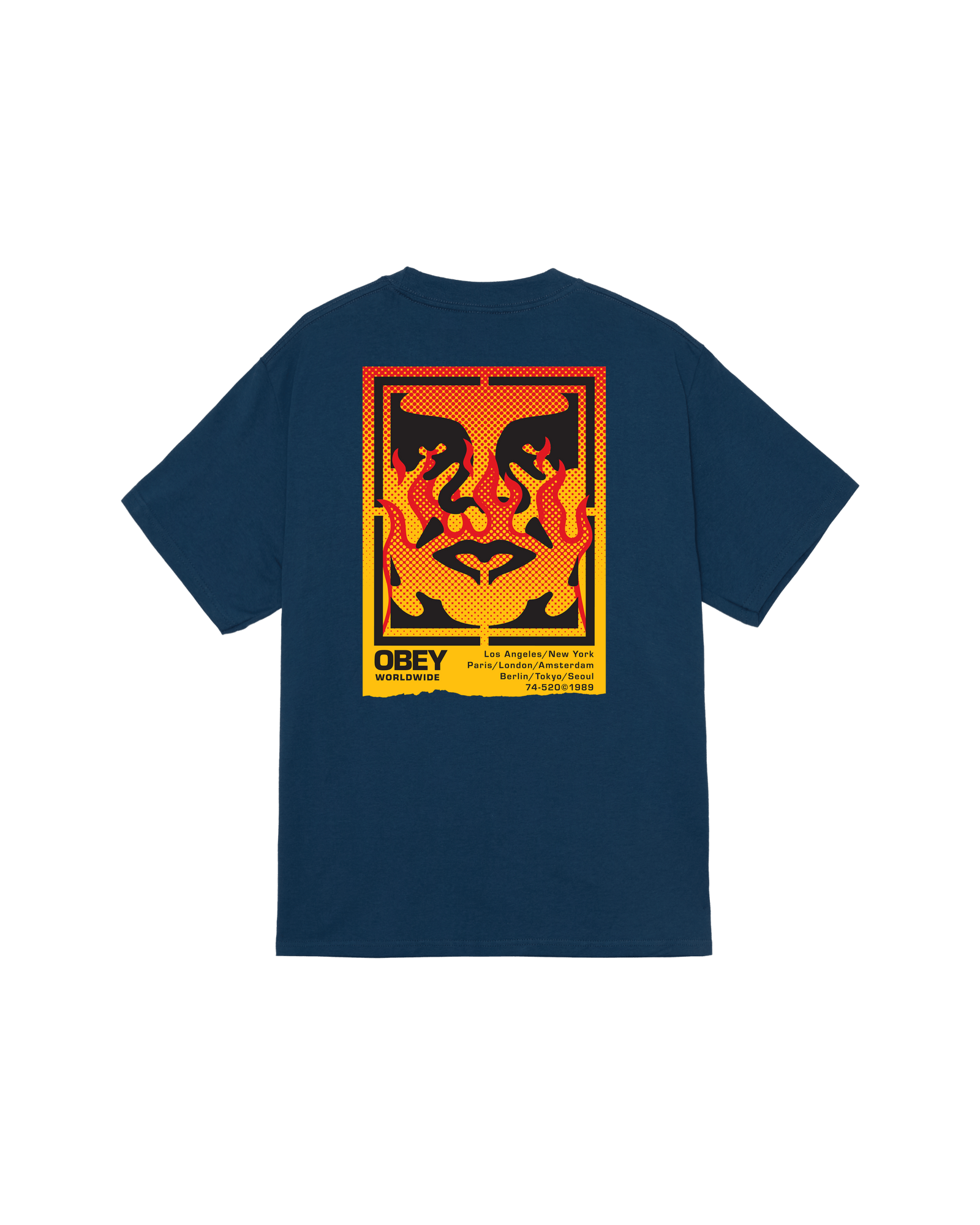 obey t-shirt Obey Icon Stencil Flame Tee