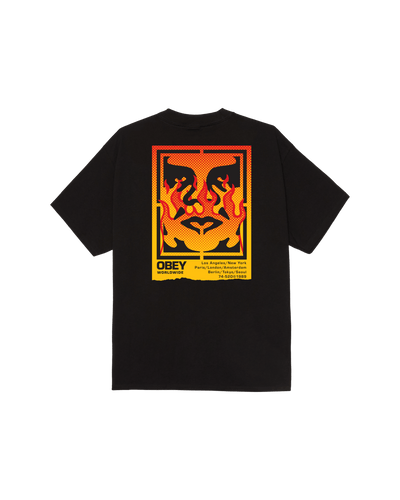 t-shirt obey OBEY ICON STENCIL FLAME TEE