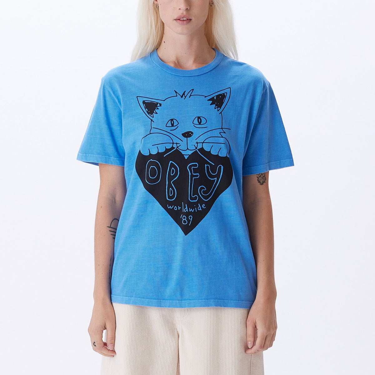 obey t-shirt OBEY KITTY HEART PIGMENT CHOICE BOX TEE