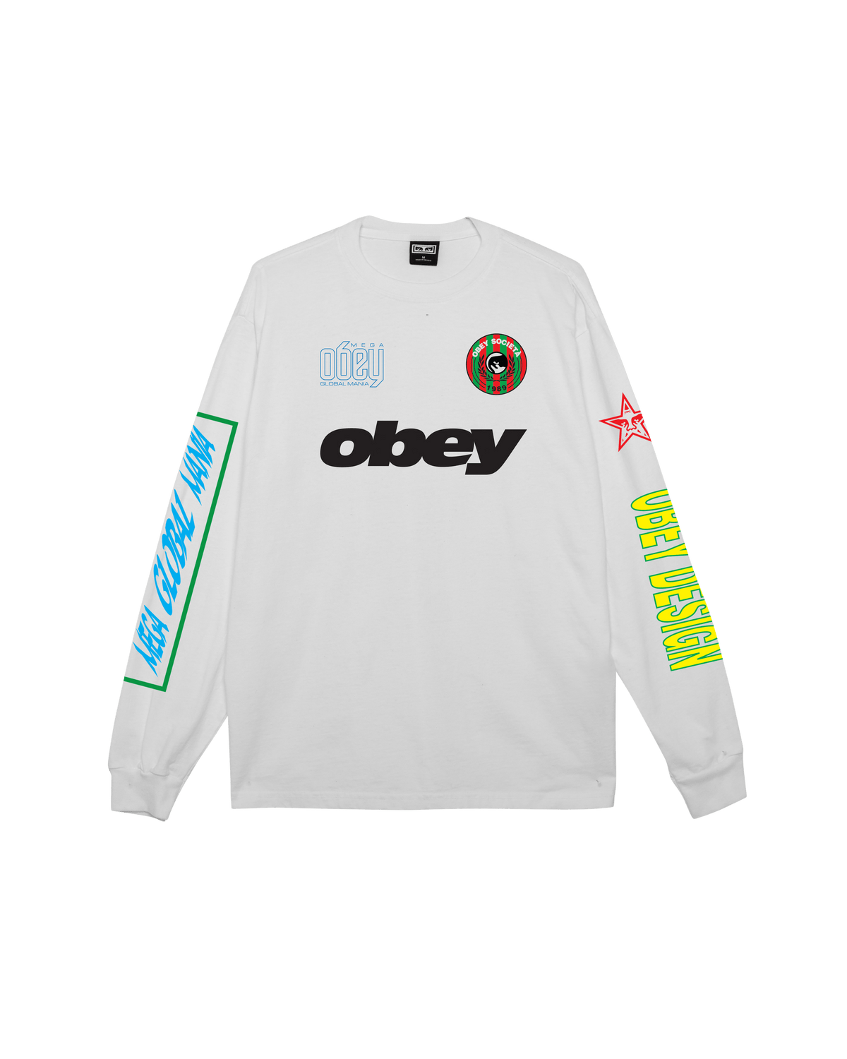 obey t-shirt Obey Mega Global Mania Tee Ls