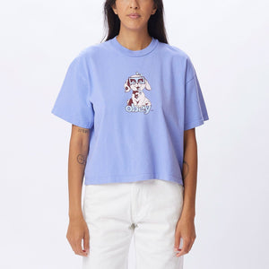 OBEY MINI PUPPY CUSTOM CROP TEE - DIGITAL VIOLET