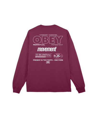 t-shirt obey OBEY PERSISTENT MOVEMENT TEE LS
