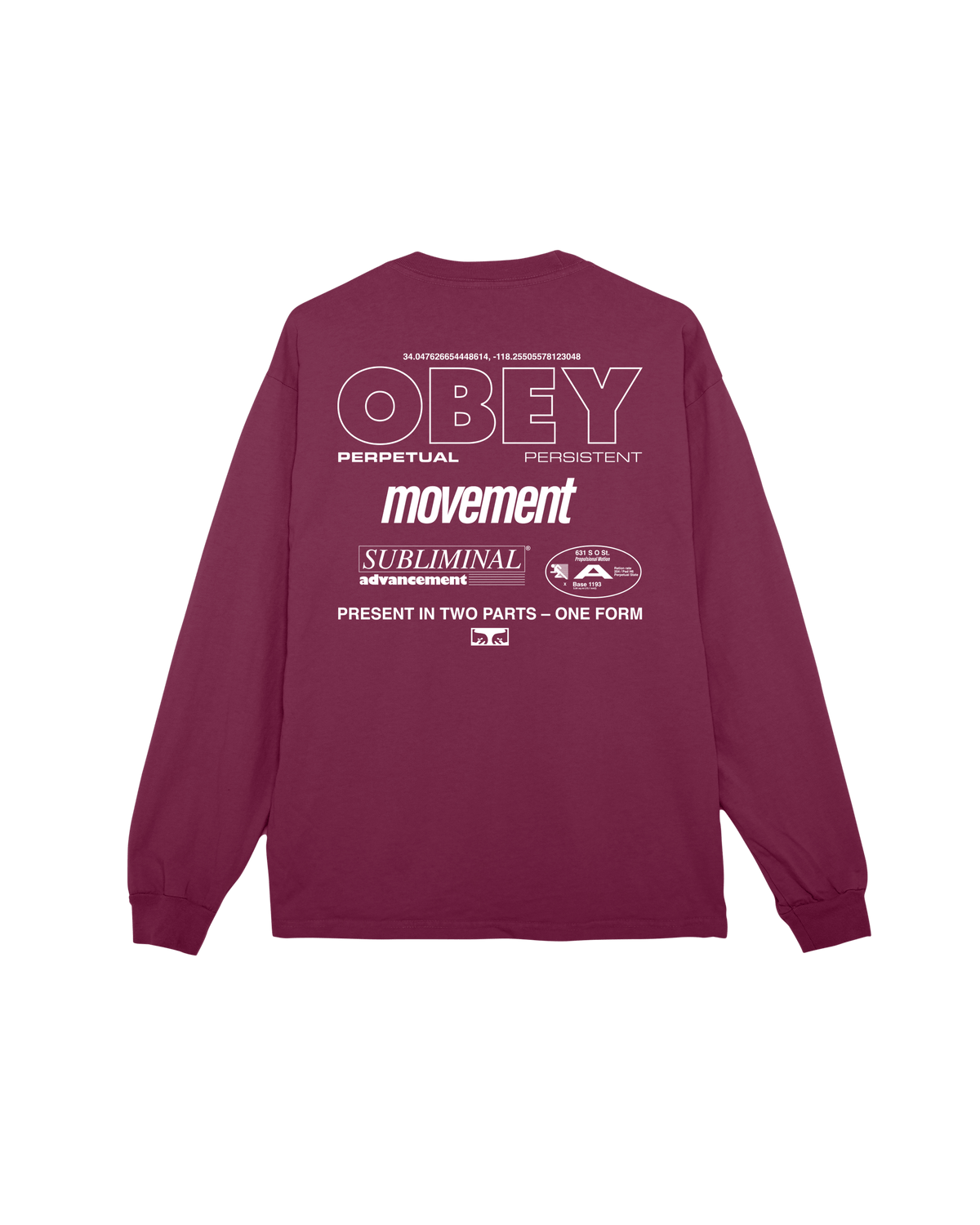 obey t-shirt Obey Persistent Movement Tee Ls