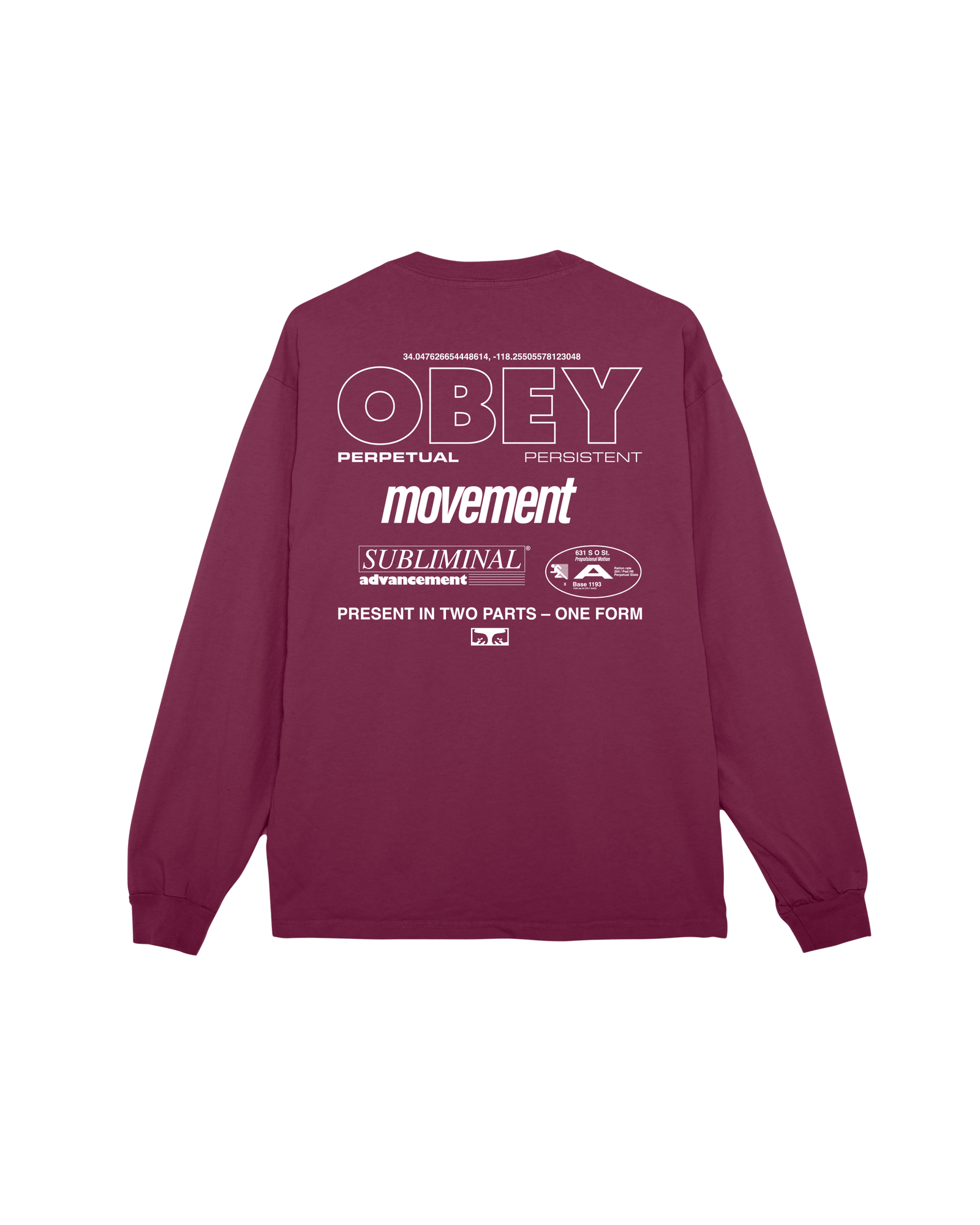 obey t-shirt Obey Persistent Movement Tee Ls