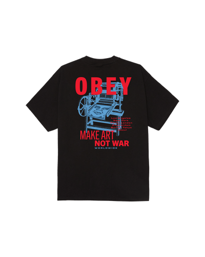 t-shirt obey OBEY PRINTING PRESS MAKE ART TEE