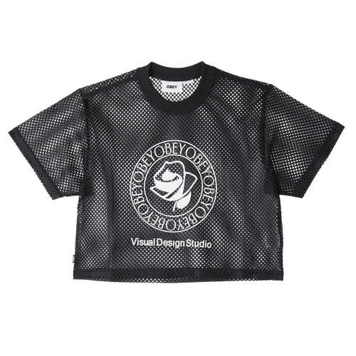 t-shirt obey OBEY ROSE MESH TOP