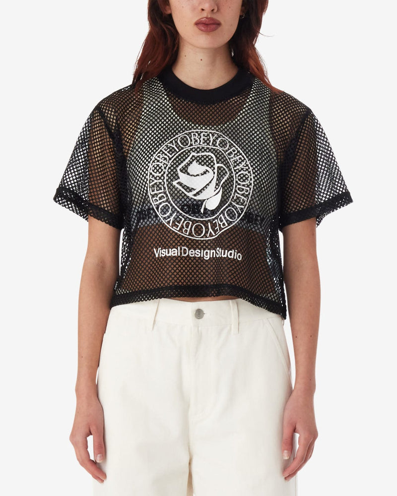obey t-shirt Obey Rose Mesh Top