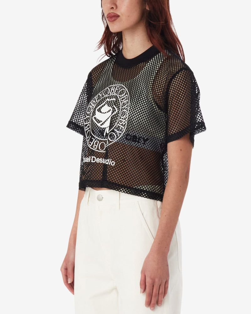 obey t-shirt Obey Rose Mesh Top