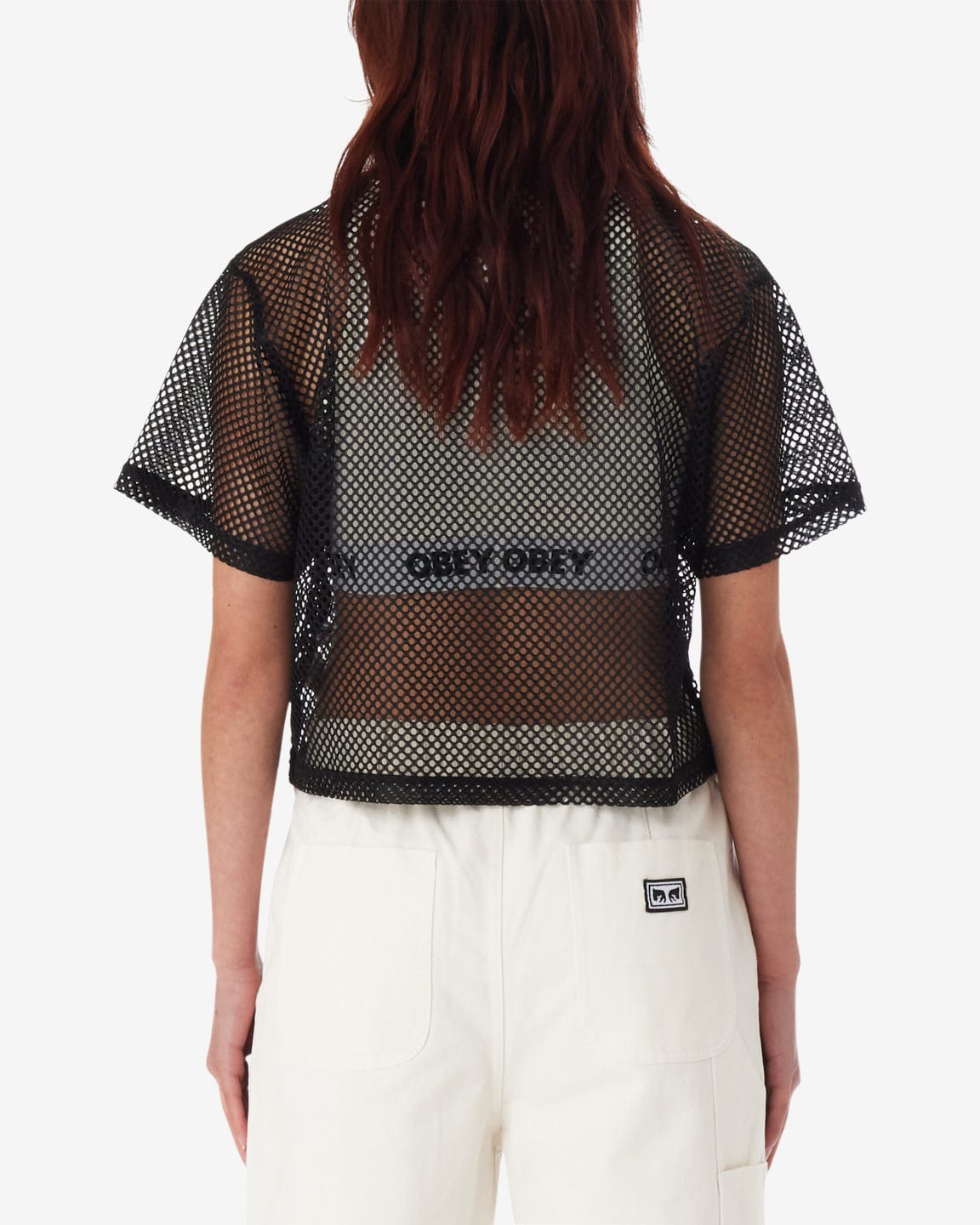 obey t-shirt Obey Rose Mesh Top