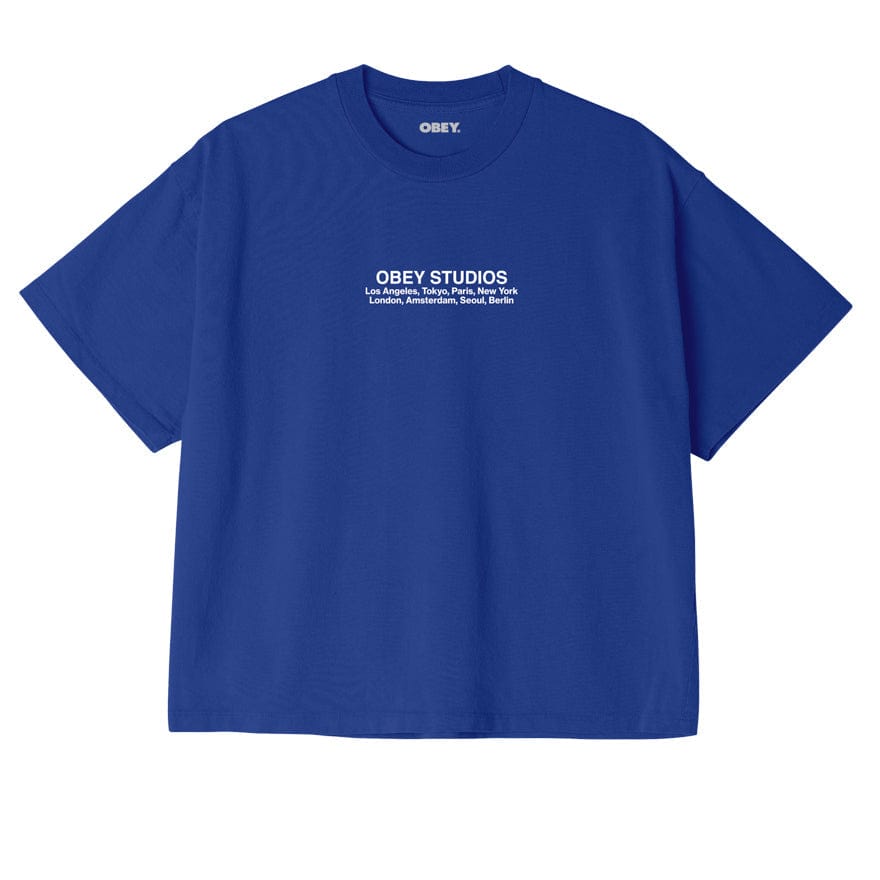 obey t-shirt OBEY STUDIOS CUSTOM CROP TEE