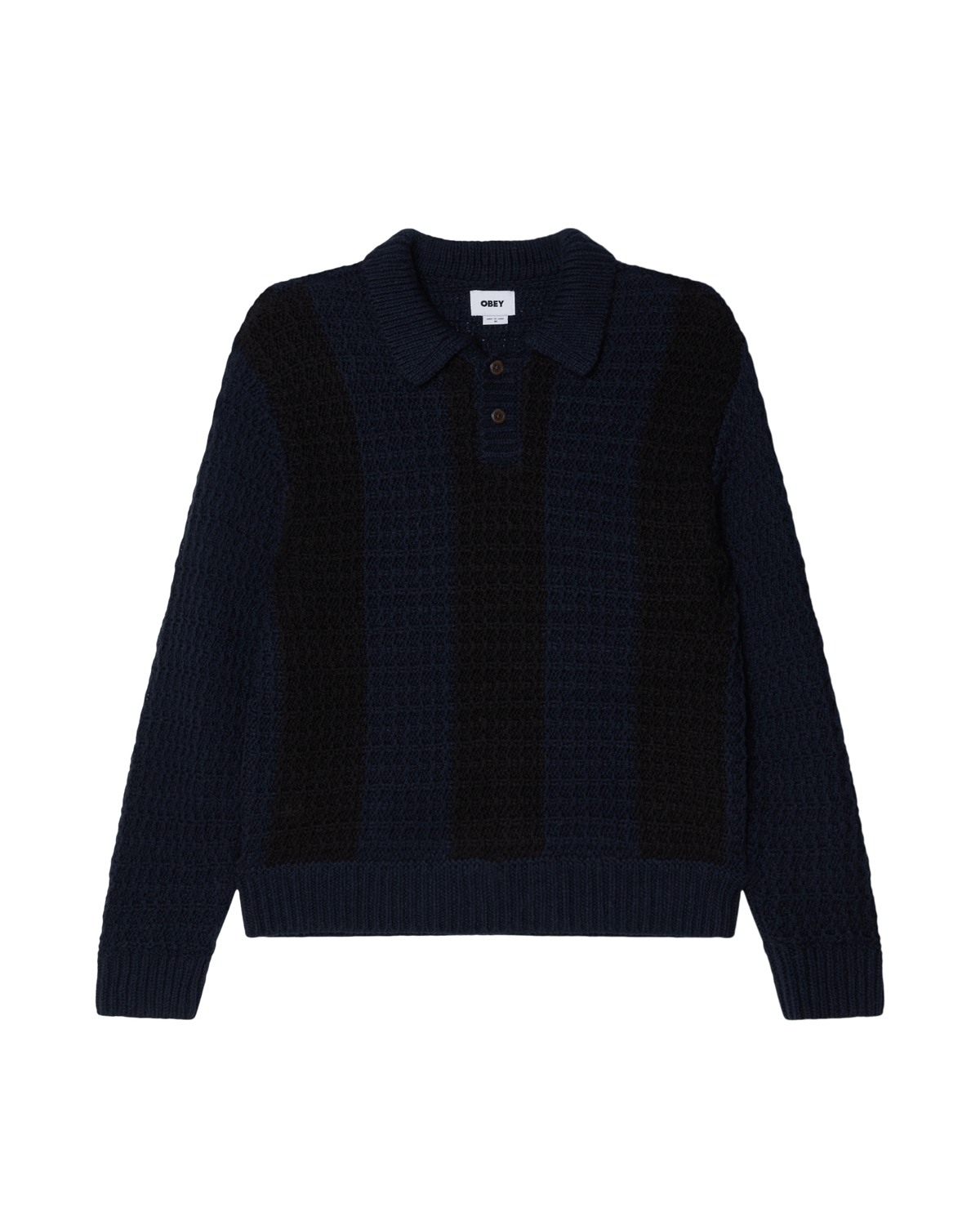 obey t-shirt Obey Textured Rugby Polo