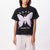 t-shirt obey SOCIAL BUTTERFLY VINTAGE BOX TEE - OFF BLACK