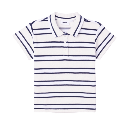 t-shirt obey SOL STRIPE POLO SS