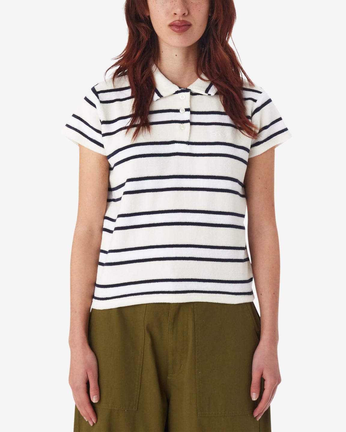obey t-shirt Sol Stripe Polo Ss