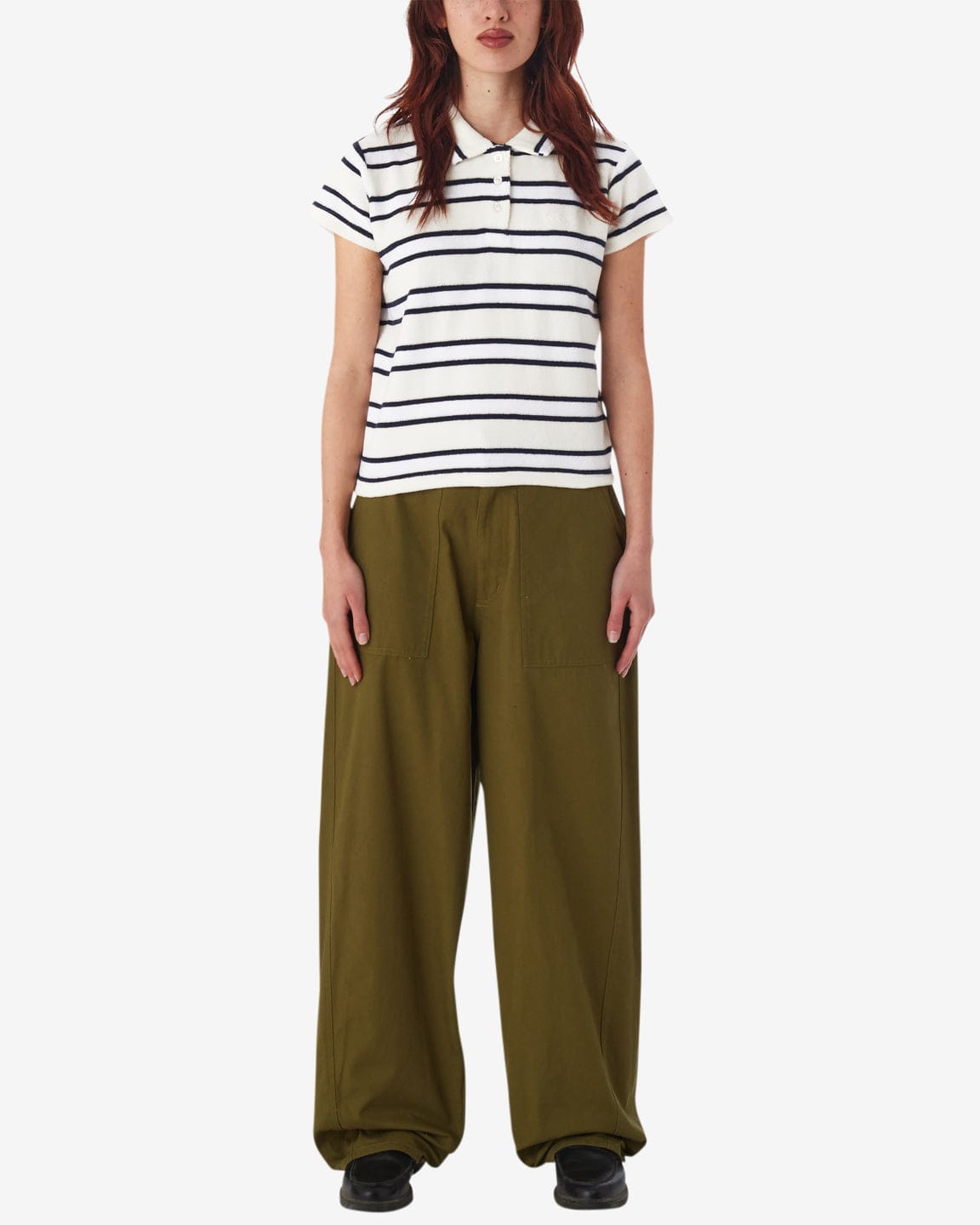 obey t-shirt Sol Stripe Polo Ss