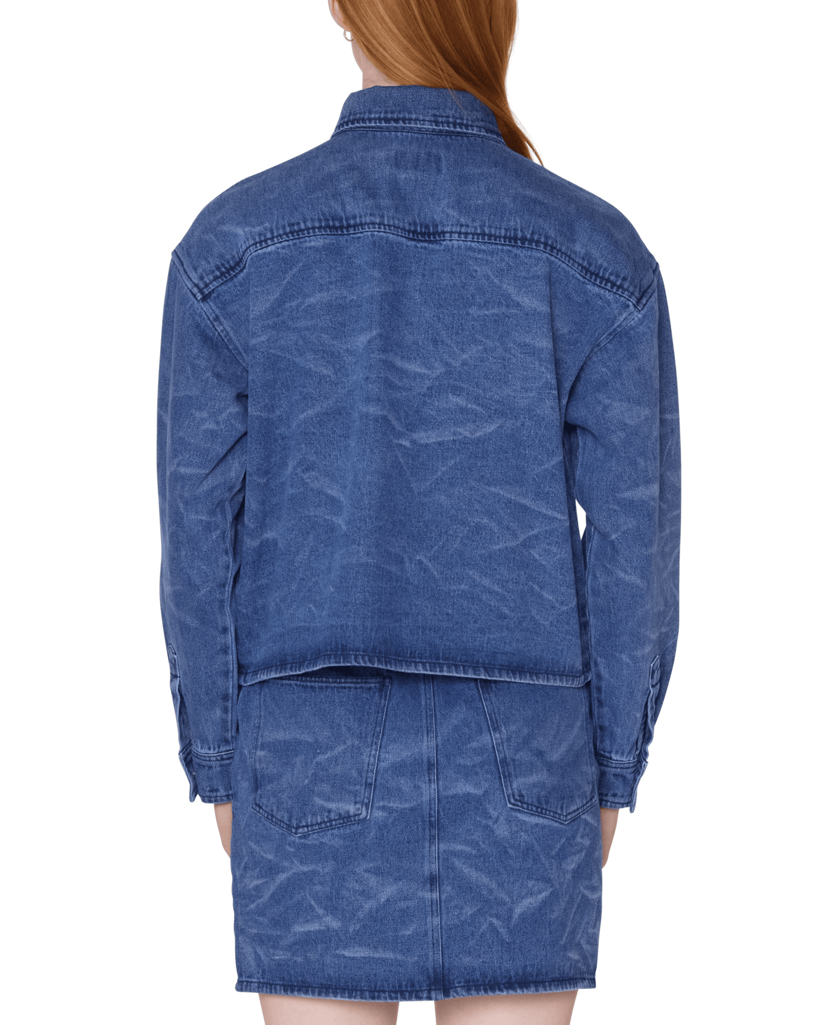 obey t-shirt Trinity Wrinkle Denim Shirt