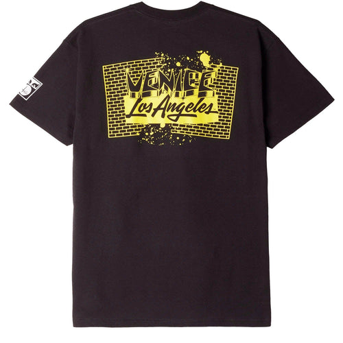 t-shirt obey VENICE LOS ANGELES CLASSIC TEE - BLACK