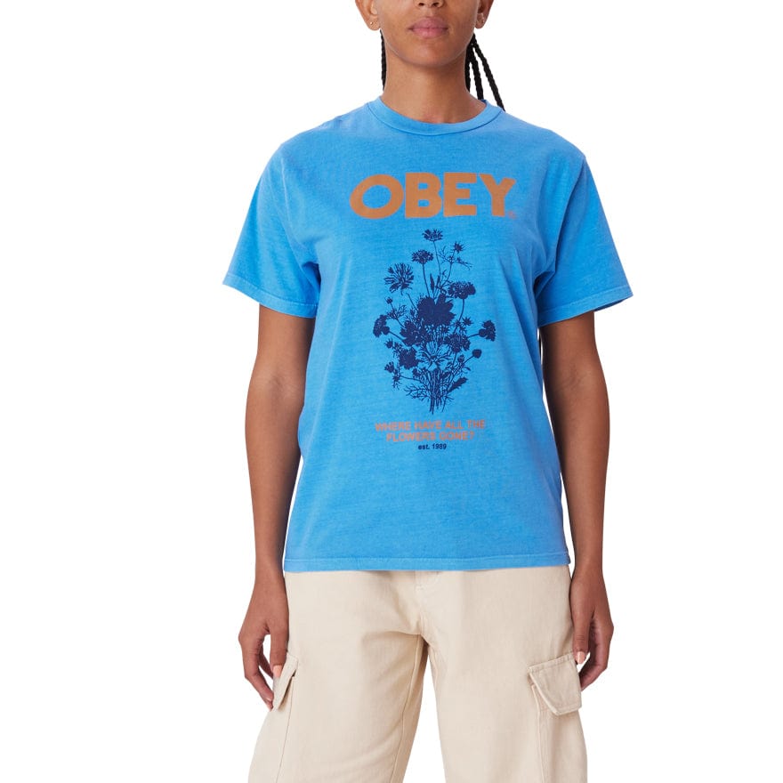 obey t-shirt WHERE HAVE ALL THE FLOWERS GONE PIGMENT CHOICE BOX