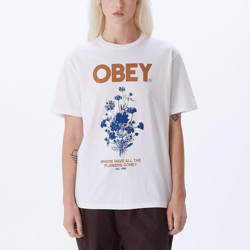 t-shirt obey WHERE HAVE ALL THE FLOWERS GONE PIGMENT CHOICE BOX