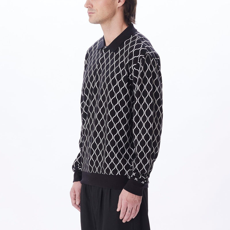 obey t-shirt WINDMERE JAQUARD POLO LS