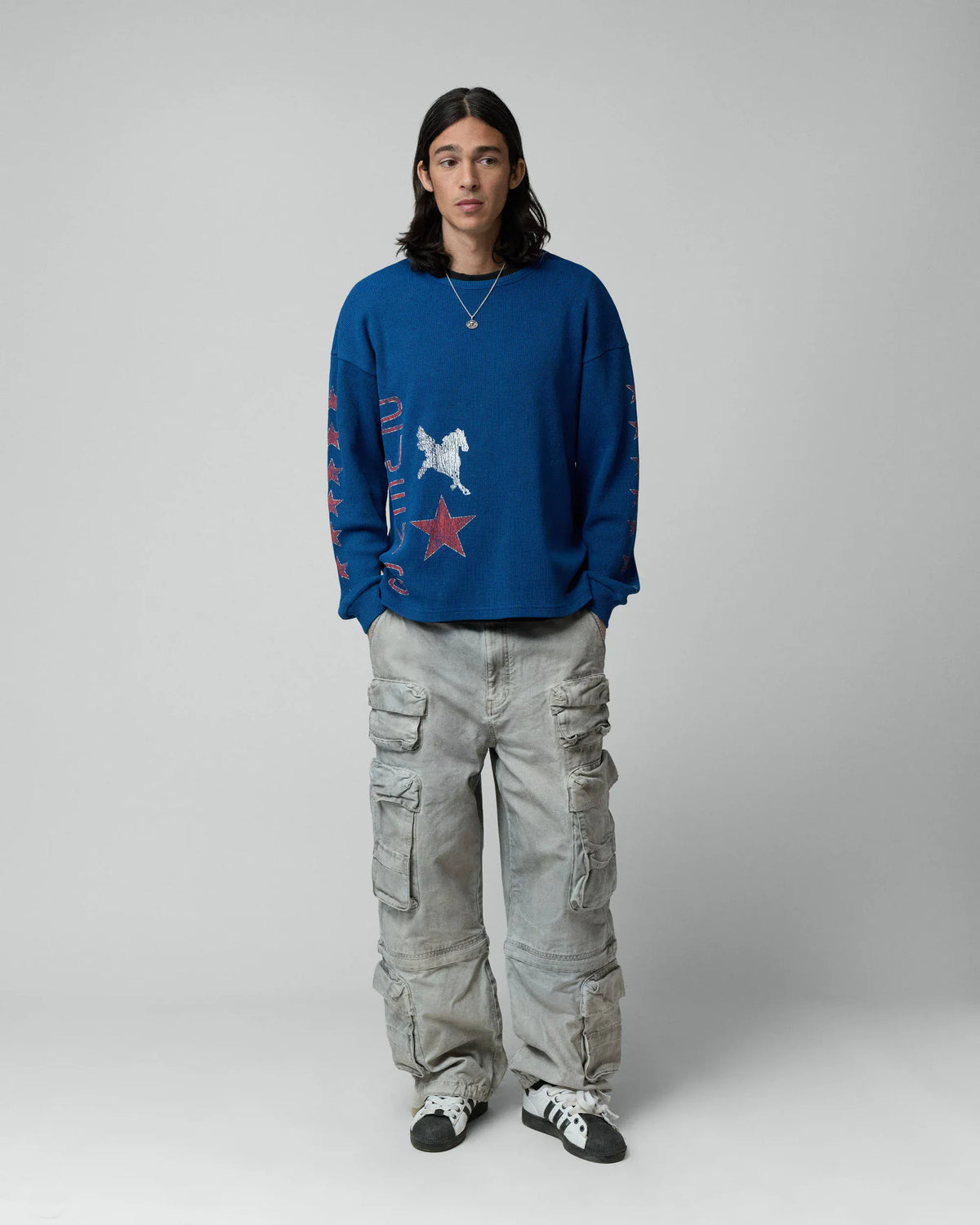 two jeys t-shirt Sterling Wafflle Long Sleeve