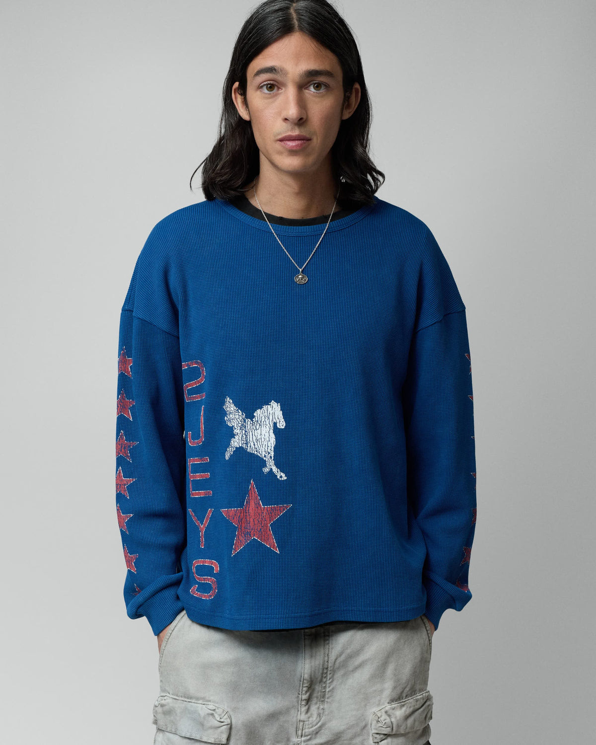 two jeys t-shirt Sterling Wafflle Long Sleeve