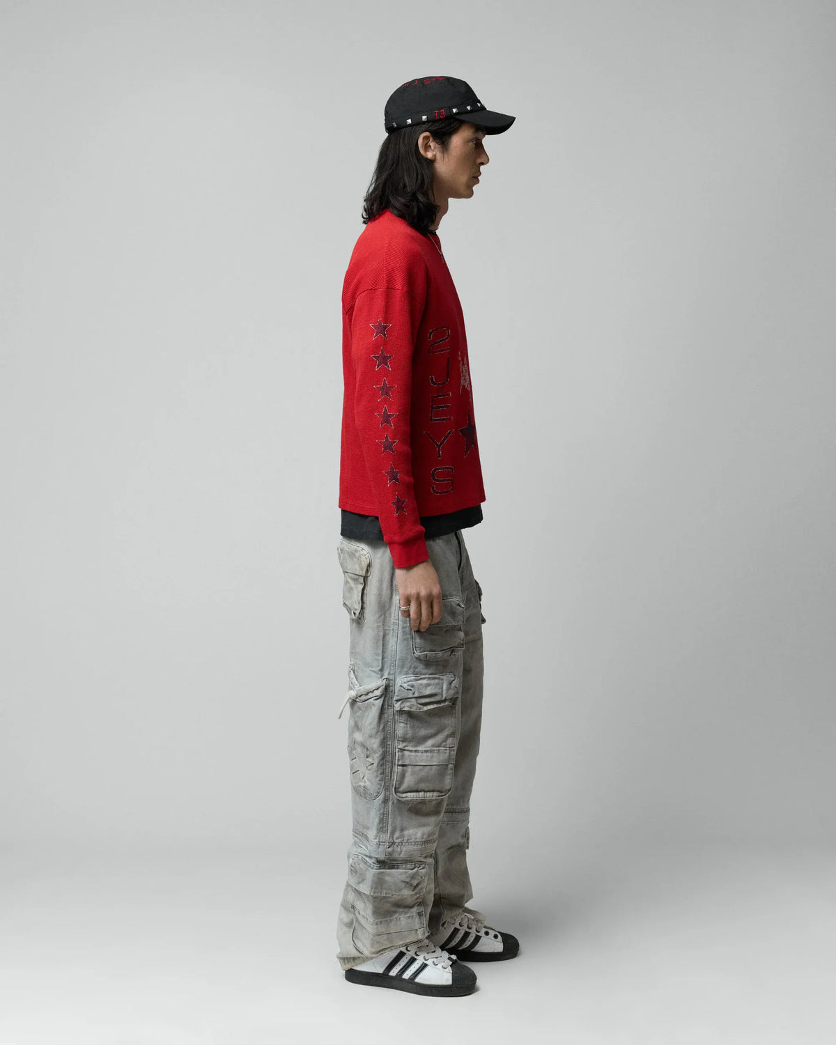 two jeys t-shirt Sterling Wafflle Long Sleeve