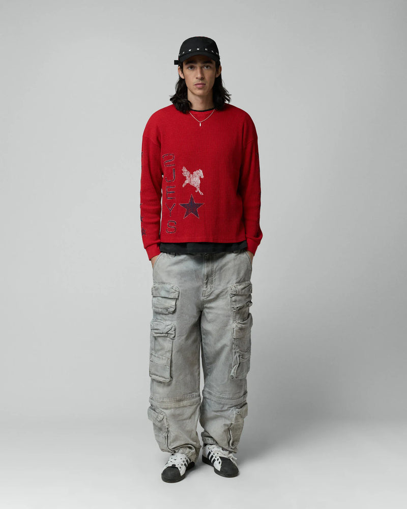two jeys t-shirt Sterling Wafflle Long Sleeve