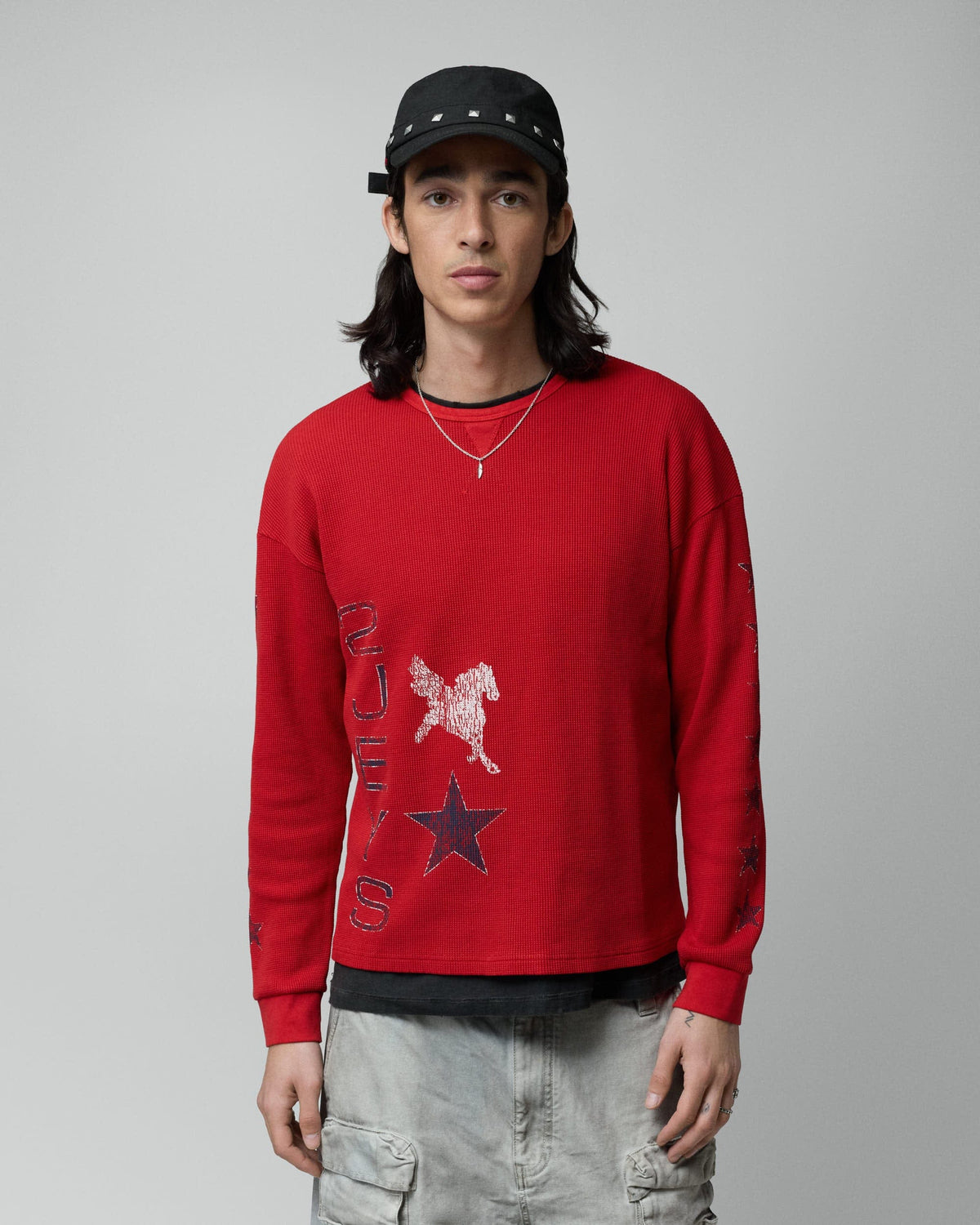 two jeys t-shirt Sterling Wafflle Long Sleeve