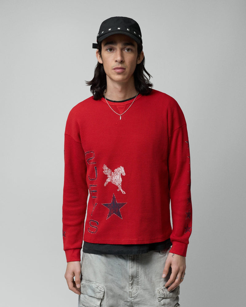 two jeys t-shirt Sterling Wafflle Long Sleeve