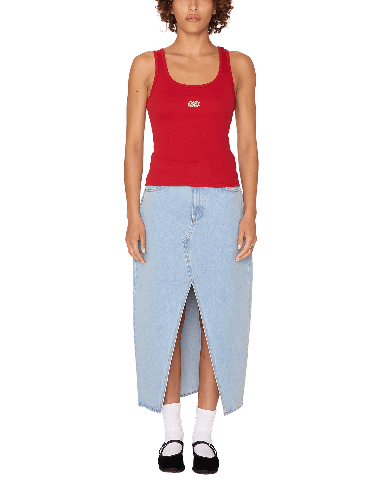 obey tops Ribbon Rib Tank